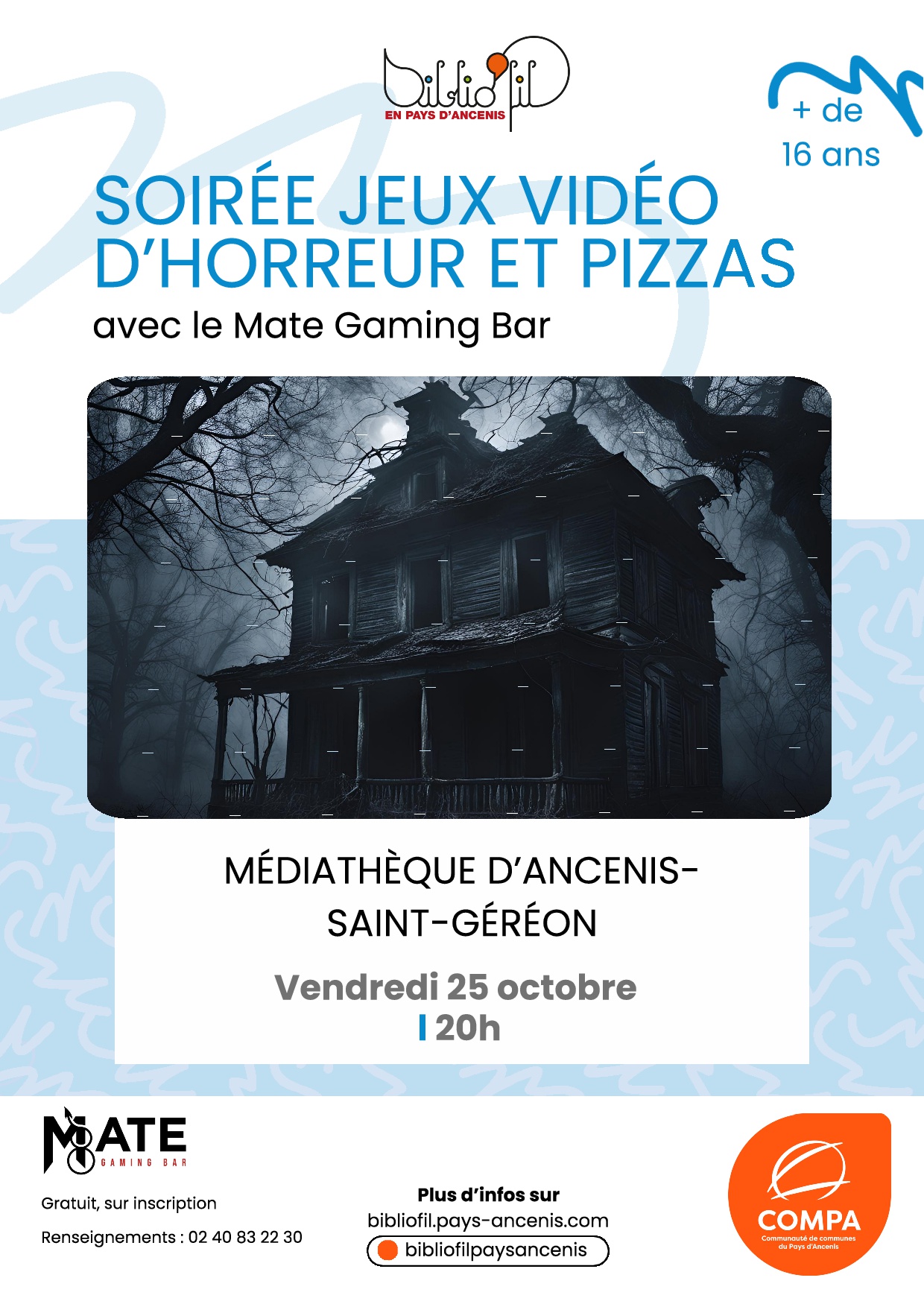 Affiche soiree JV horreur oct24